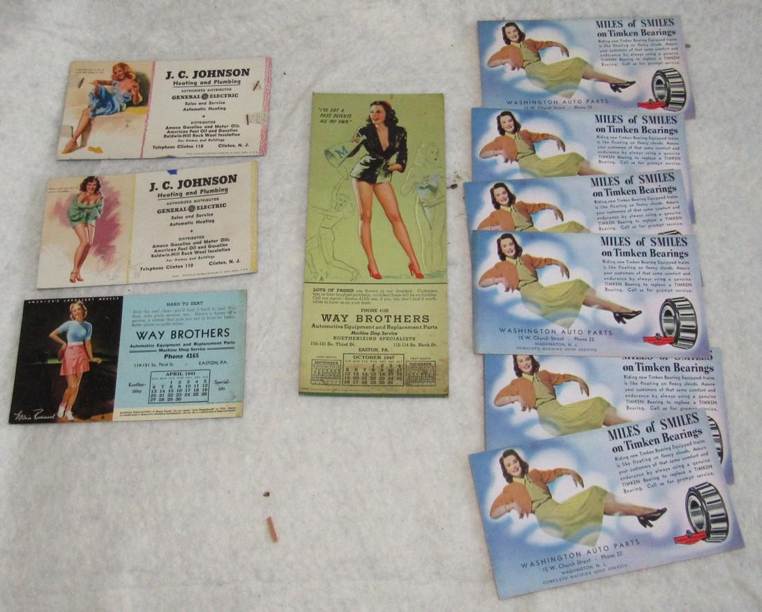 Local Pin Up Girl Ink Blotter Cards Easton Pa: Also included is 6 Washington Auto Parts , Way Brothers Easton Pa, & 2 JC Johnson Clinton NJ