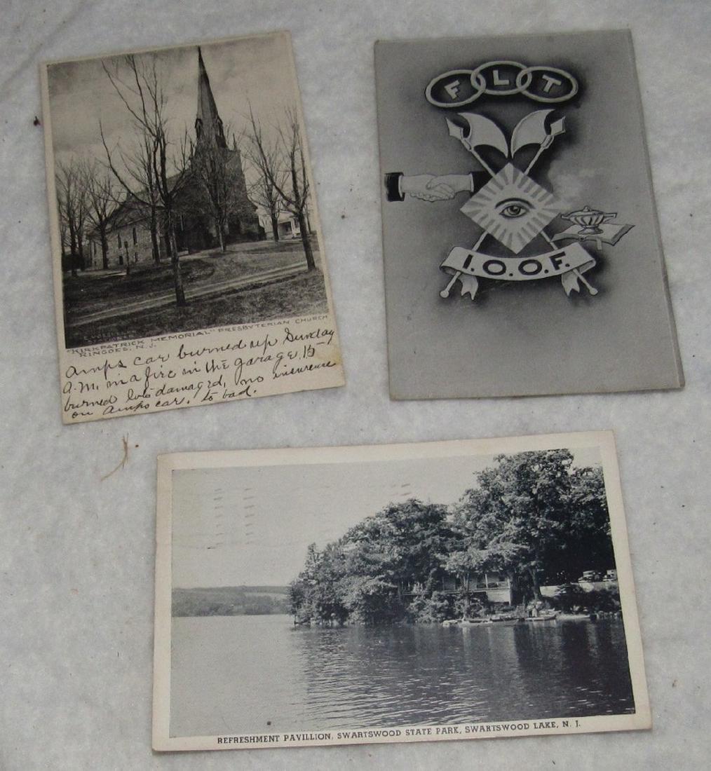 Swartswood Lake Ringoes & Masonic Post Cards: 3 Postcards