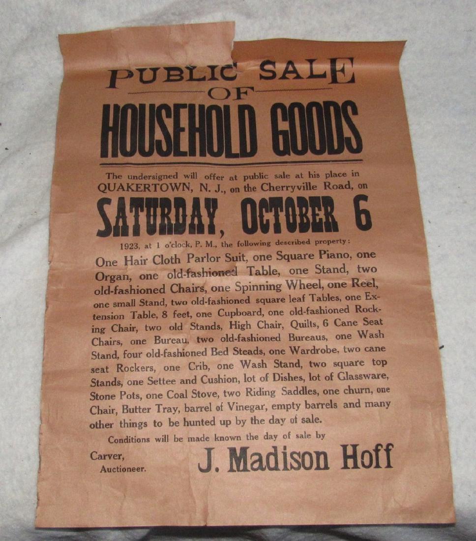 Quakertown NJ Auction Broad Broadside  Poster (1 of 3)