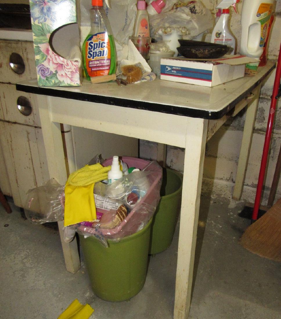 Porcelain Top One Drawer Table (1 of 2)