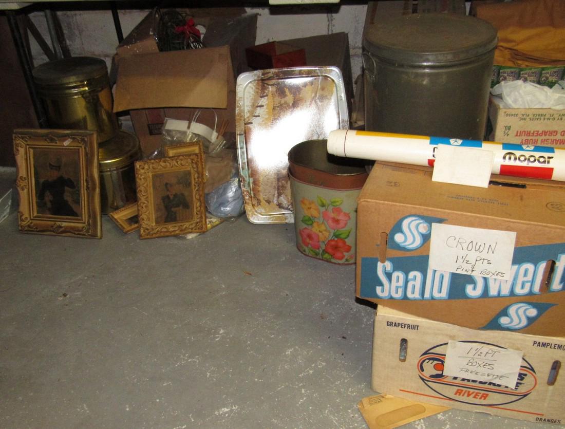 Tin Cans Plastic Storage Containers Frames Lot (1 of 3)