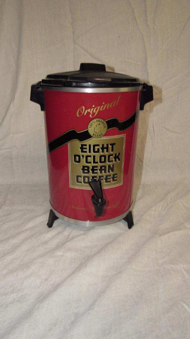 Vintage Eight O'Clock Bean Coffee Perculator: Approx. 14" tall.