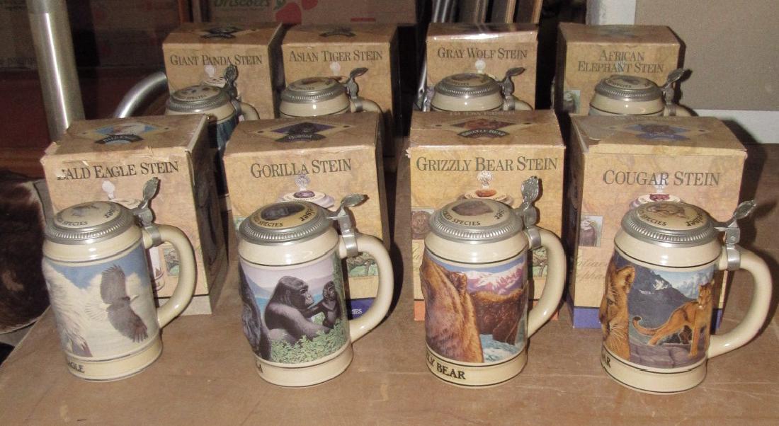8 Budweiser Endangered Species Beer Steins (1 of 3)
