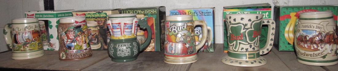 6 Budweiser St. Pat's Day Beer Steins (1 of 3)