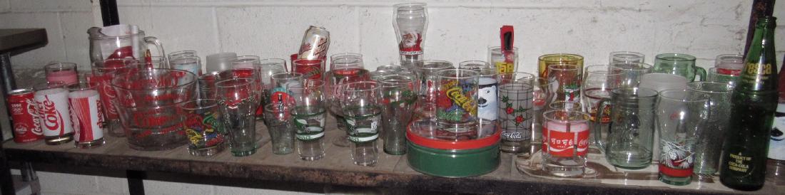 Coke Glasses Tins Bowls Pitcher Lot (1 of 5)