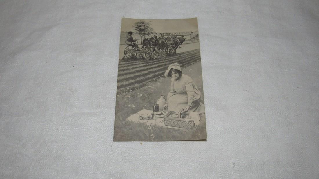John Deere Horse Drawn Plow Postcard (1 of 3)