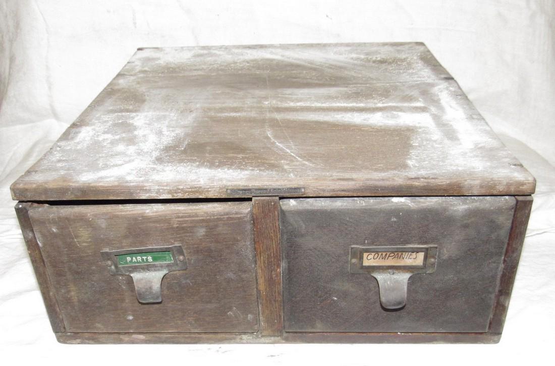 2 Drawer Oak File Box (1 of 6)