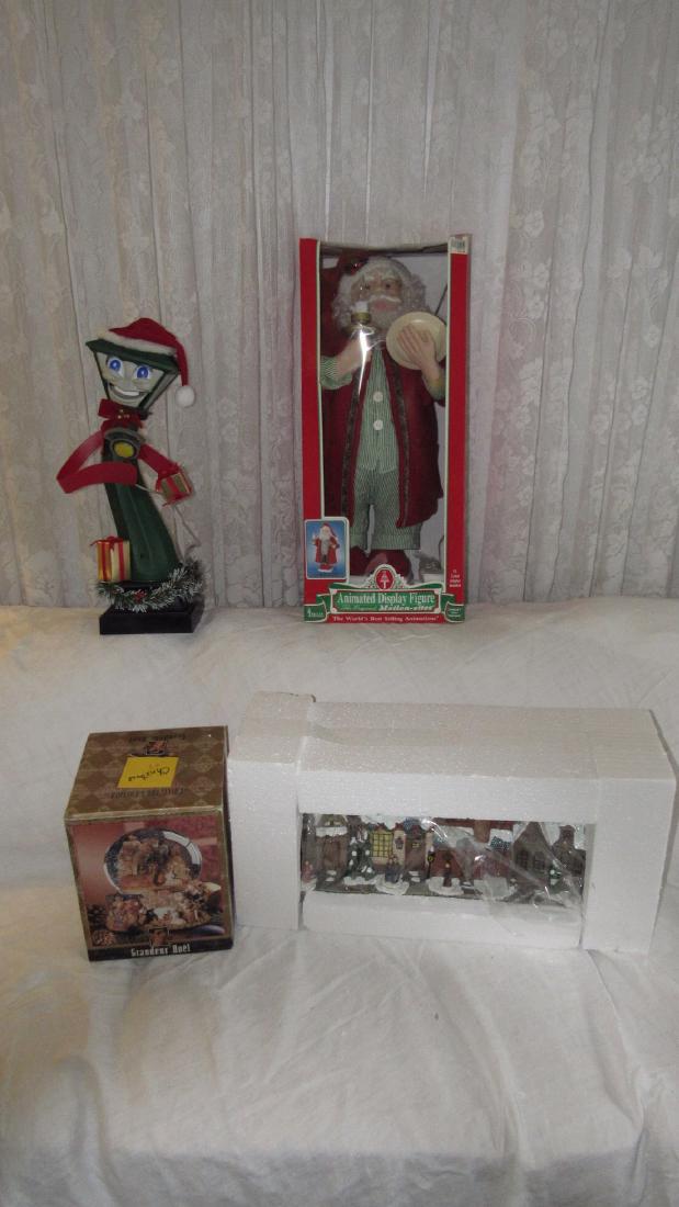 Christmas Animated Santa Lamp Post Snow Globe (1 of 5)