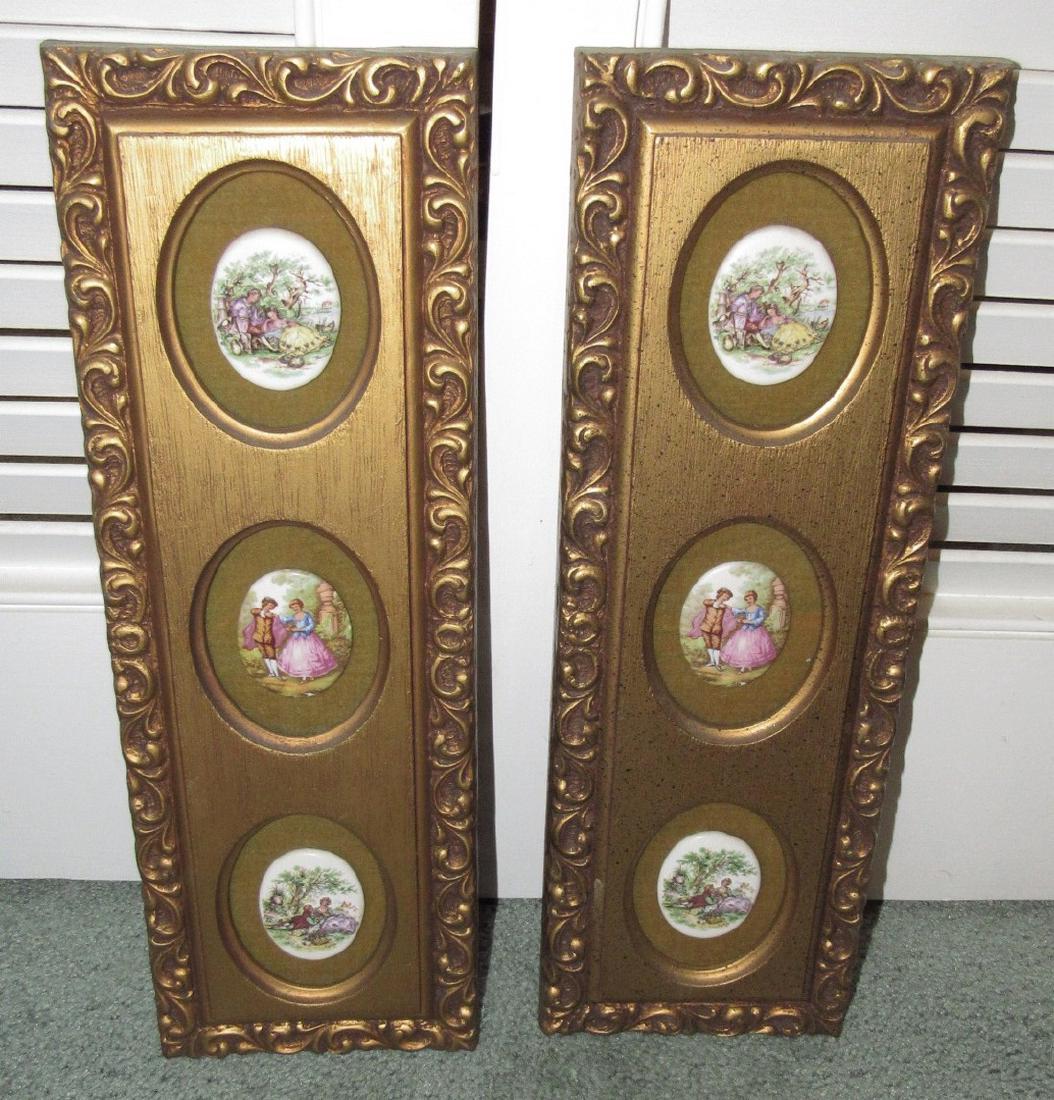 Victorian Porcelain Wall Hangings (1 of 4)