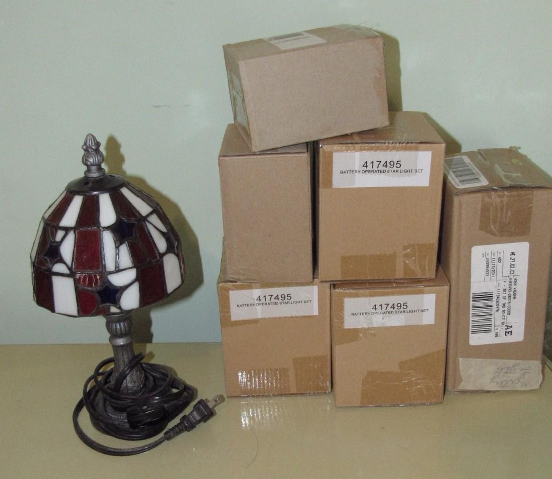 11" Stained Glass Lamp Christmas Lights & Timers: Getting all pictured.