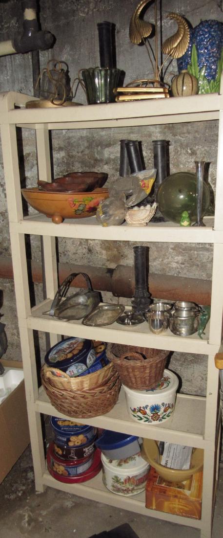 Misc Shelf Contents Silverplate Woodenware (1 of 5)