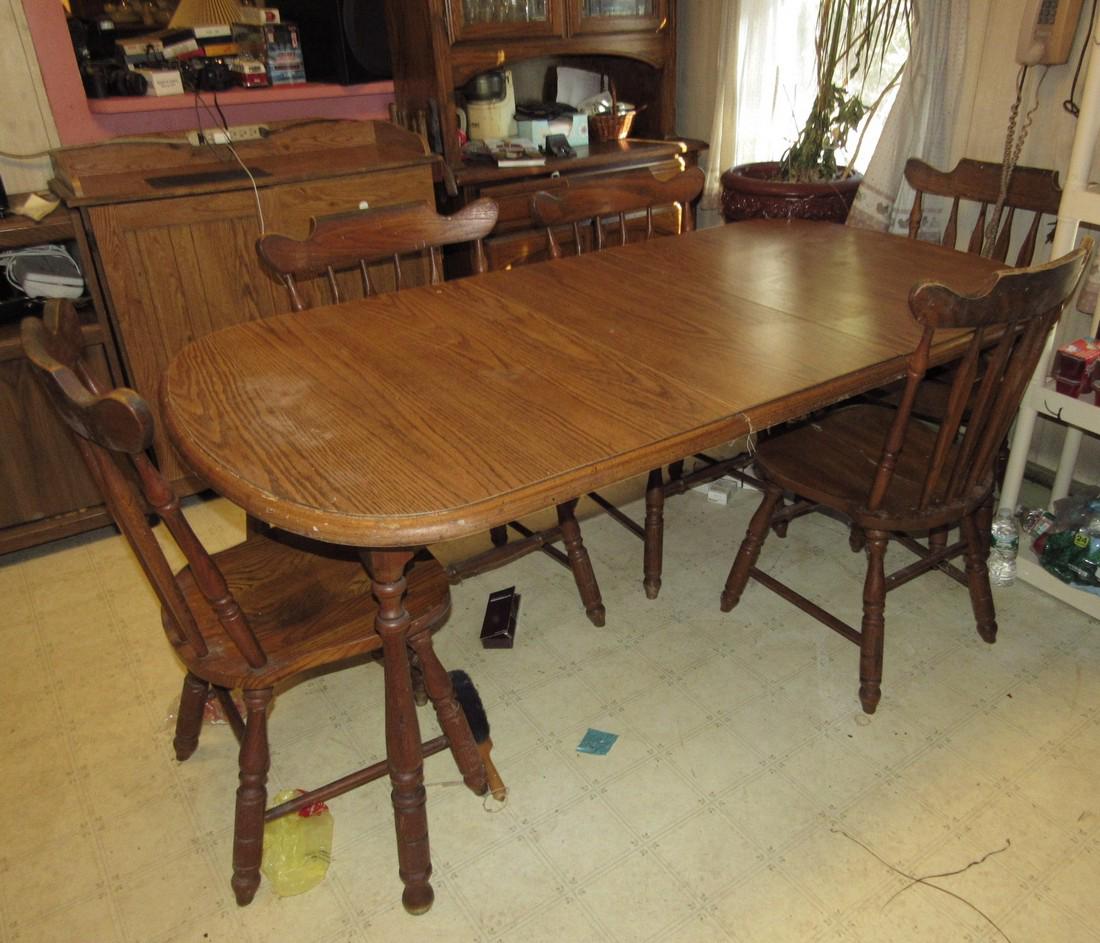 Kitchen Table 6 Chairs Hutch & Cabinets (1 of 10)