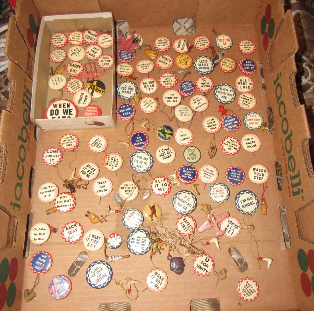 Lot of Pinbacks Polital Kellogs (1 of 7)