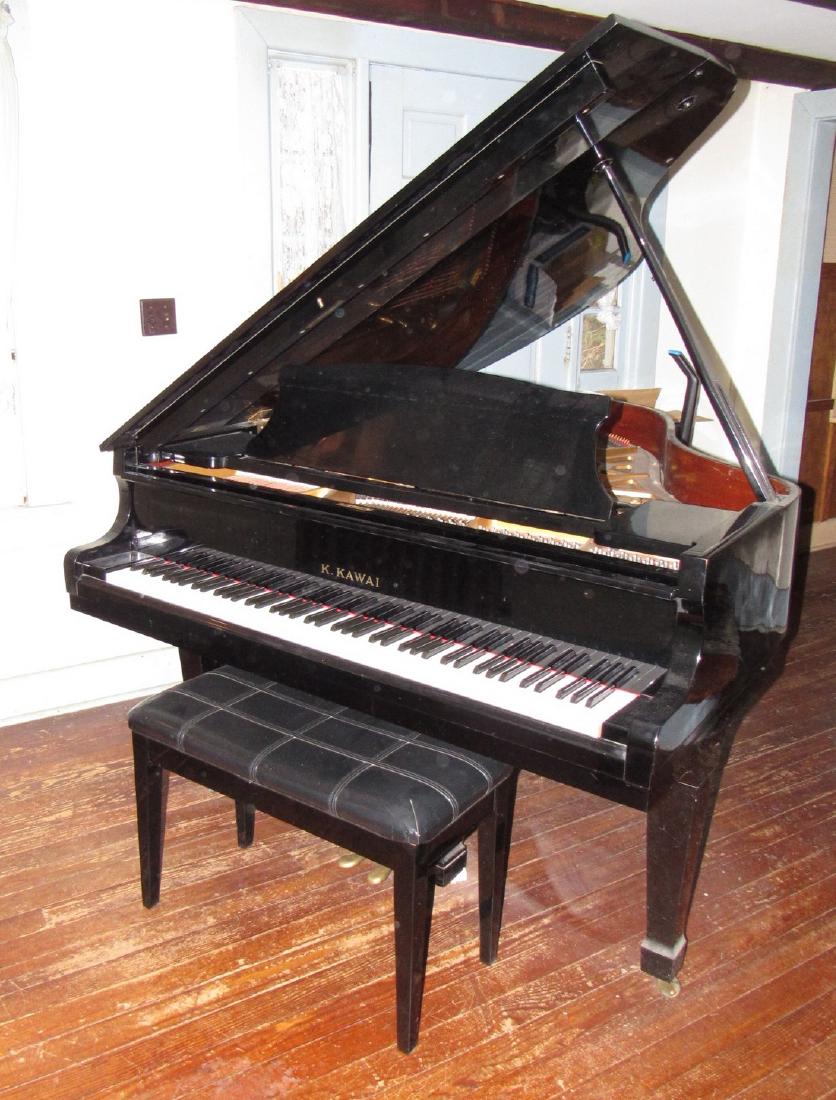 K. Kawai KG-2C Living Grand Piano Black: Approx .5'10" long and 38 3/4" tall