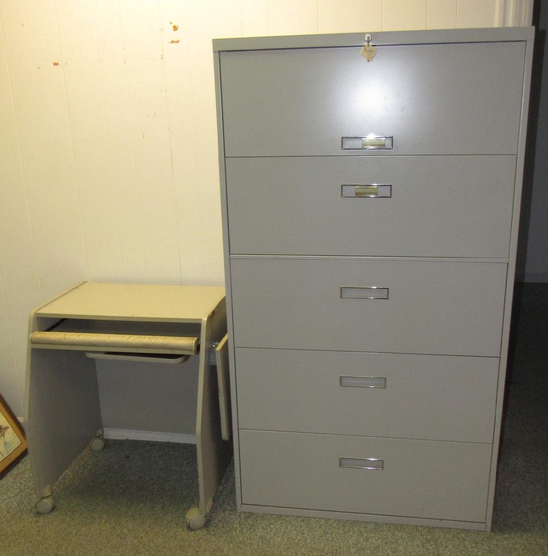 File Cabinet  & Rolling Cart (1 of 3)