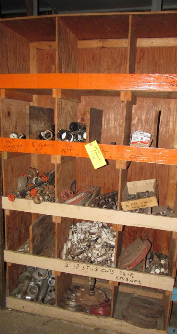 Gauges Flanges Caps Stub Outs Fittings Lot: You are getting all fittings and cabinet. Cabinet is approx. 17" x 47" x 80"