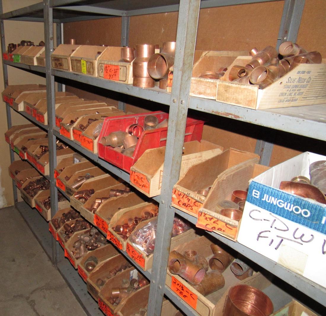 Large Lot of Copper Pipe Tubing Fittings (1 of 10)