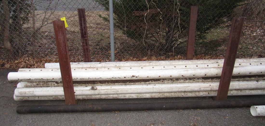 4" PVC Pipe And 2 Pipe Racks (1 of 3)