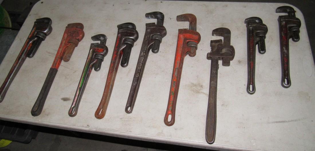 9 Pipe Wrenches (1 of 3)