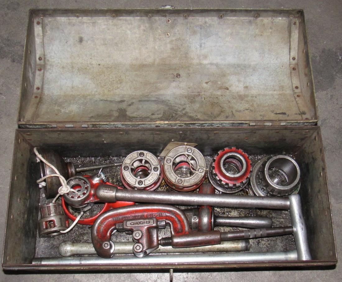 Rigid Pipe Dies Threading Set w/ Cutter (1 of 4)