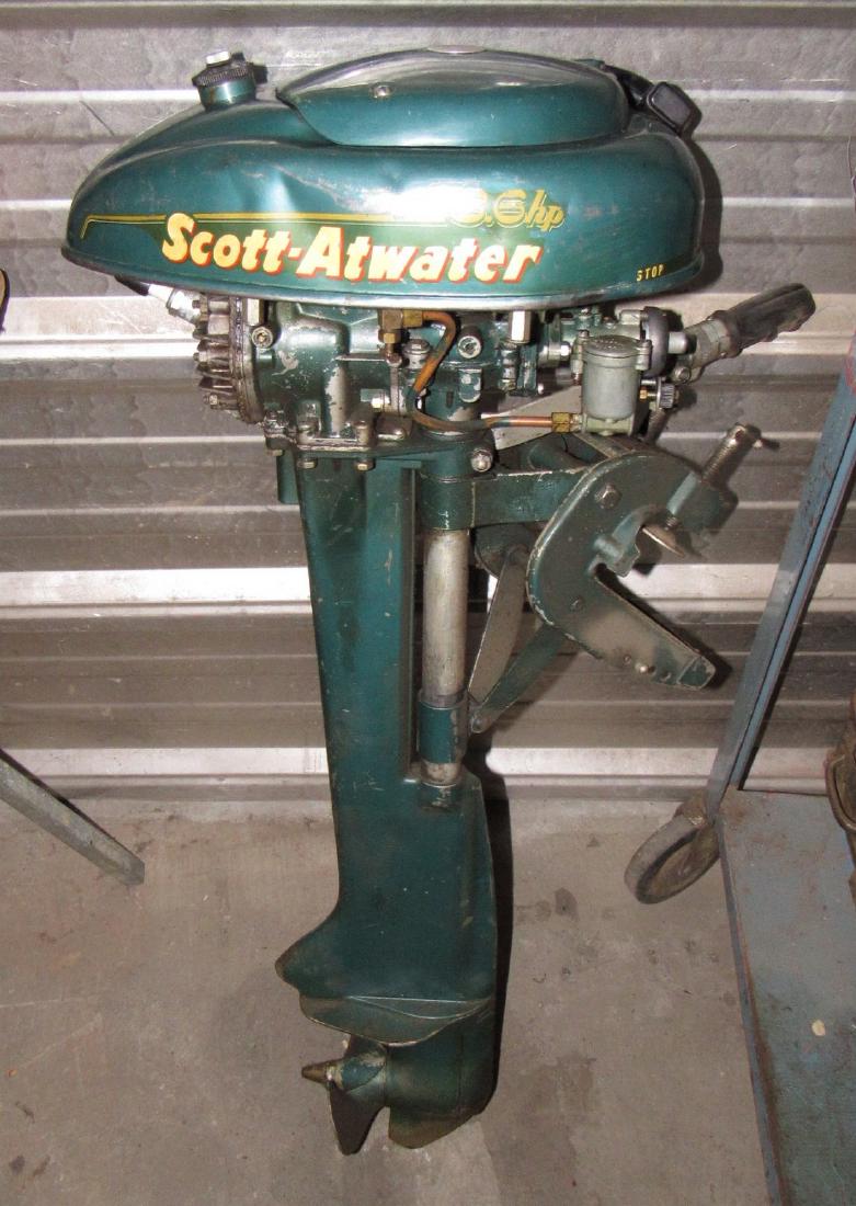 Vintage Scott Atwater 3.6hp Outboard Boat Motor