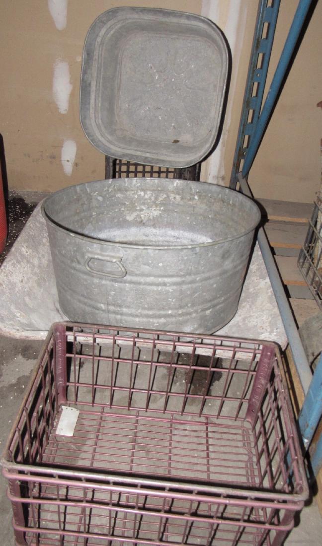 Galvanized Tubs Mud Pan Wire Milk Crate (1 of 2)
