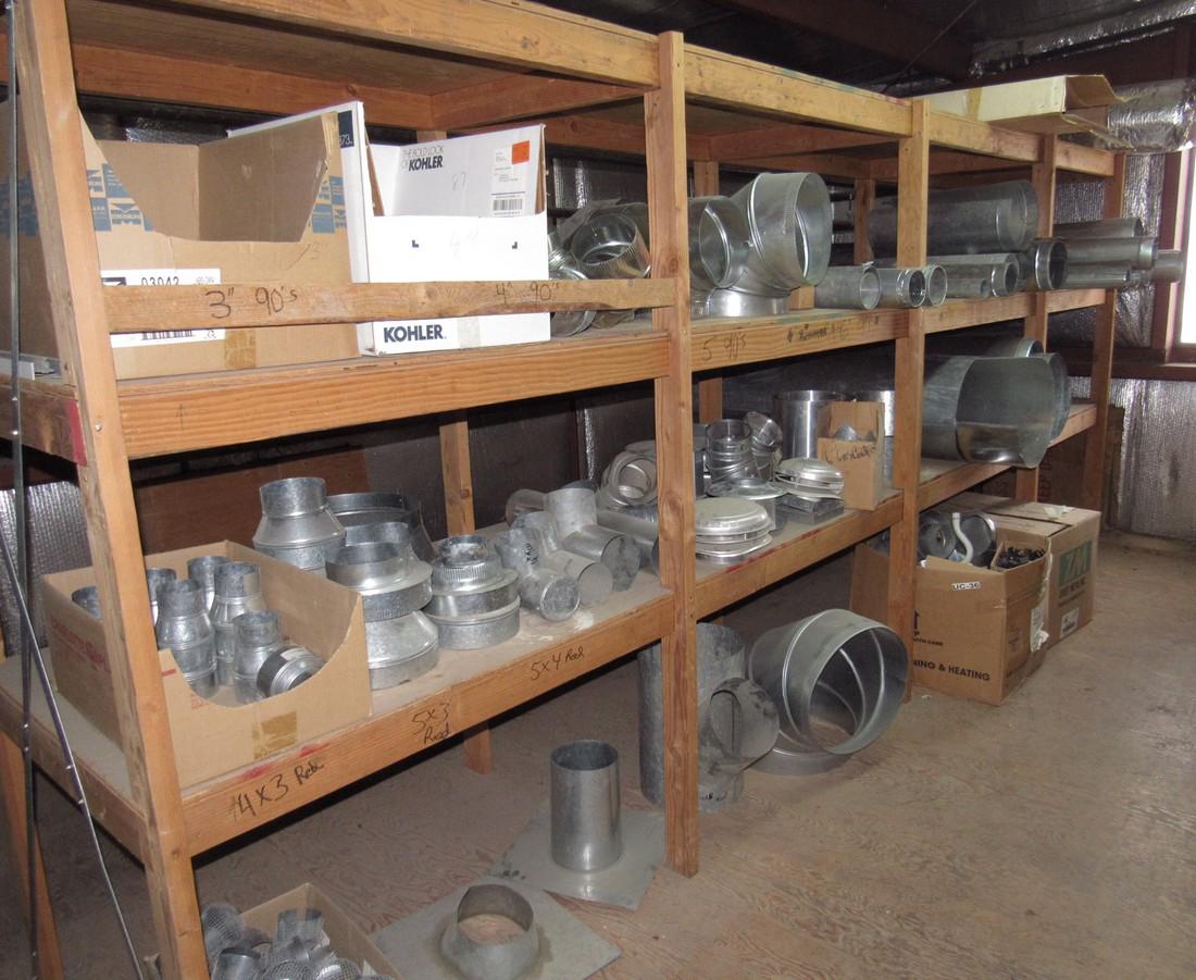 Duct Work Fittings Elbows Shelf Contents Lot (1 of 8)