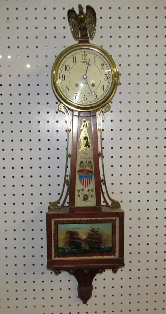 Bailey Banks & Biddle Banjo Clock Reverse Painted (1 of 7)
