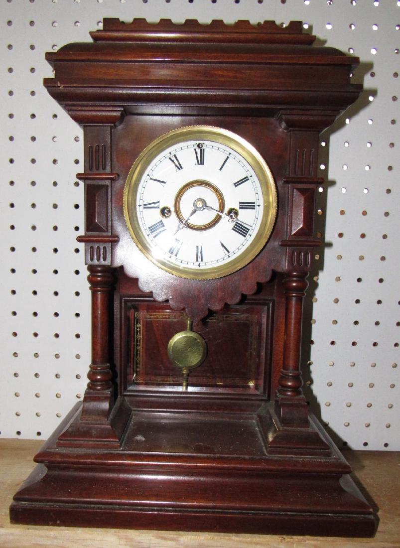Welch Spring Mantle Clock w/ Porcelain Face (1 of 4)