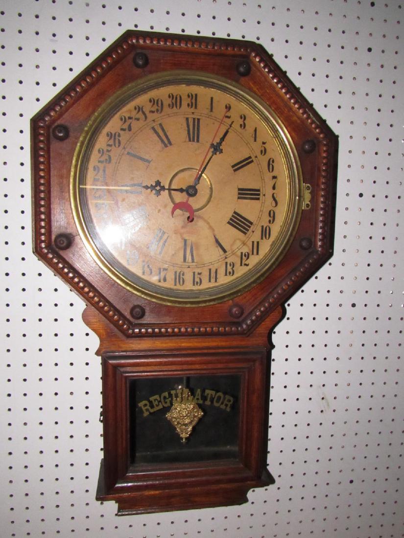 Wilham & Gilbert Regulator Calendar Clock