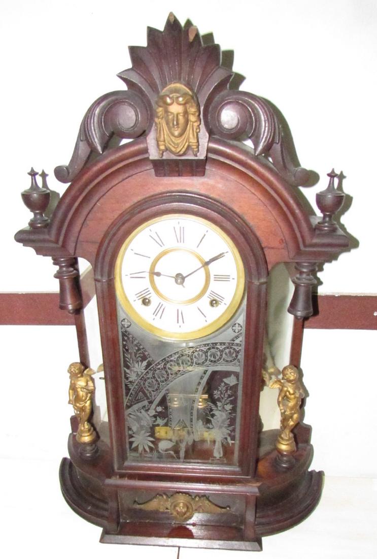 Antique Figural Mantle Clock (1 of 7)