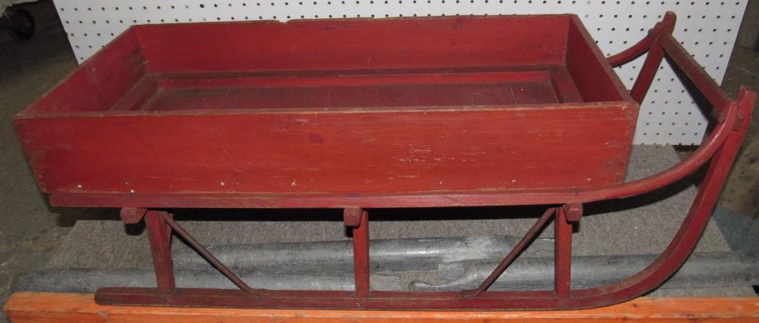 Early Red Painted Sleigh (1 of 4)