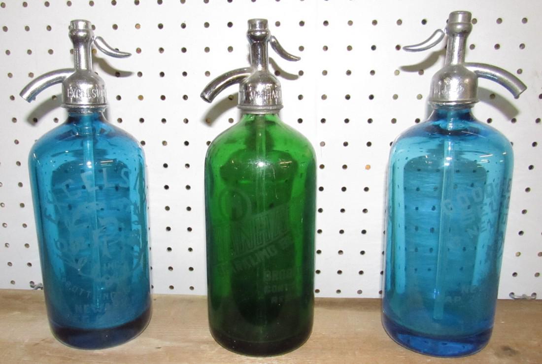 3 Seltzer Bottles Excelsior Manhattan & Good Health (1 of 4)