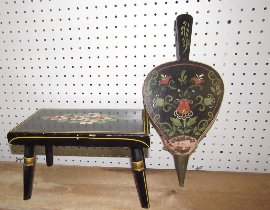 Paint Decorated Stool & Bellows (1 of 5)