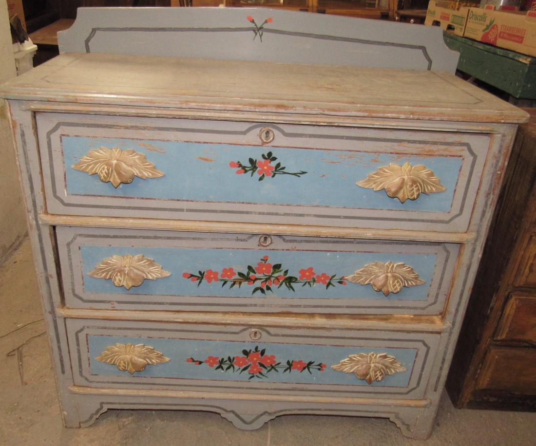 Paint Decorated 3 Drawer Cottage Dresser (1 of 4)