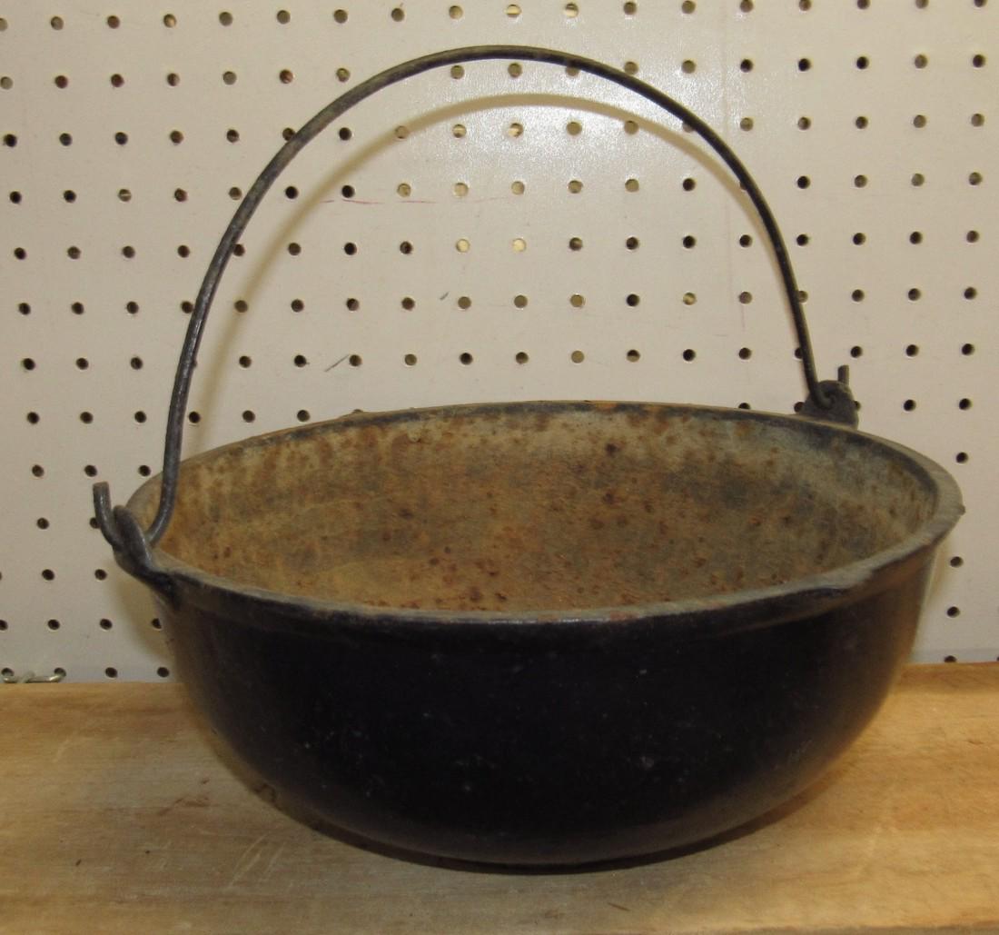 Cast Iron Scotch Bowl Kettle: Approx. 11 1/2" in diameter