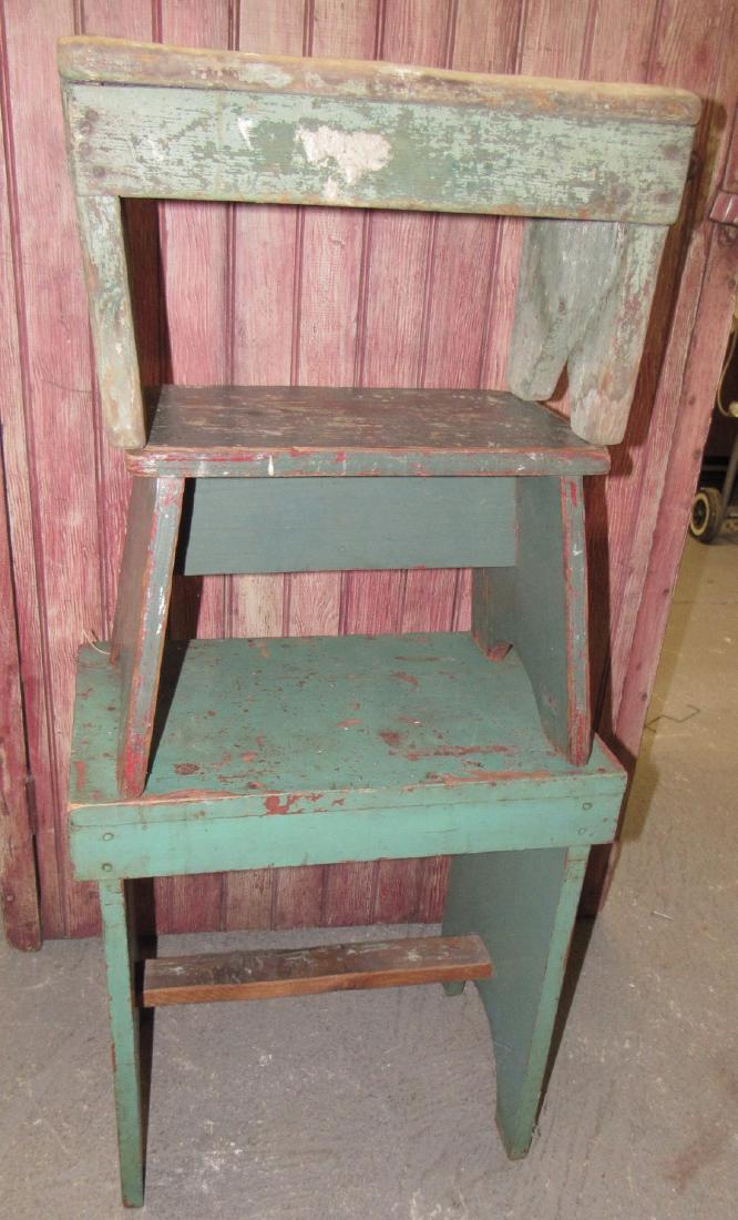 3 Green Painted Stools (1 of 2)