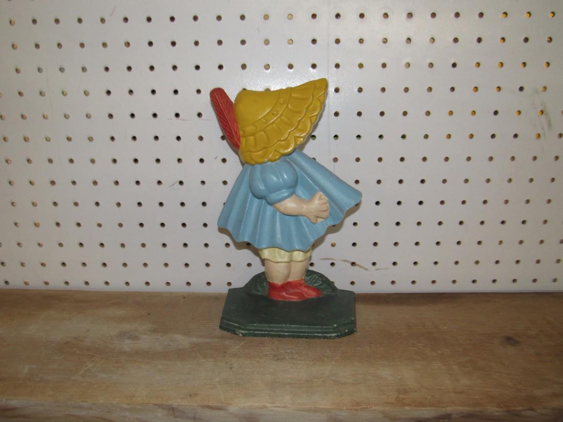 Cast Iron Girl DoorStop: Approx. 9 1/2" tall