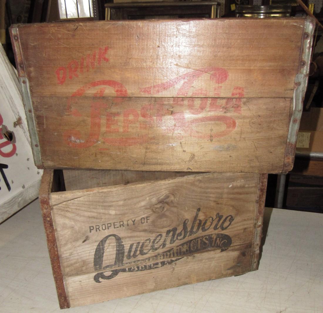 Pepsi Cola Soda & Queensboro Dairy Crates: Getting both pictured