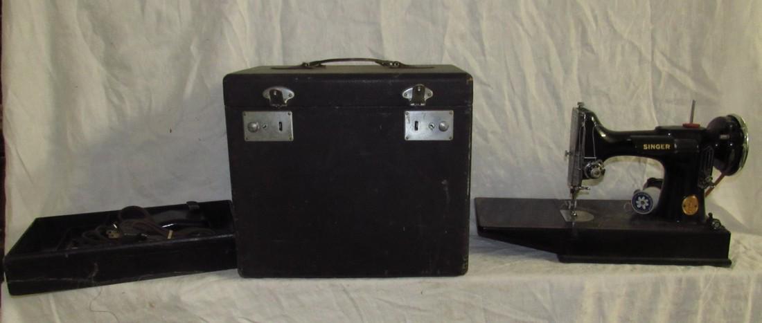 Singer Featherweight Sewing Machine & Button Holer (1 of 9)