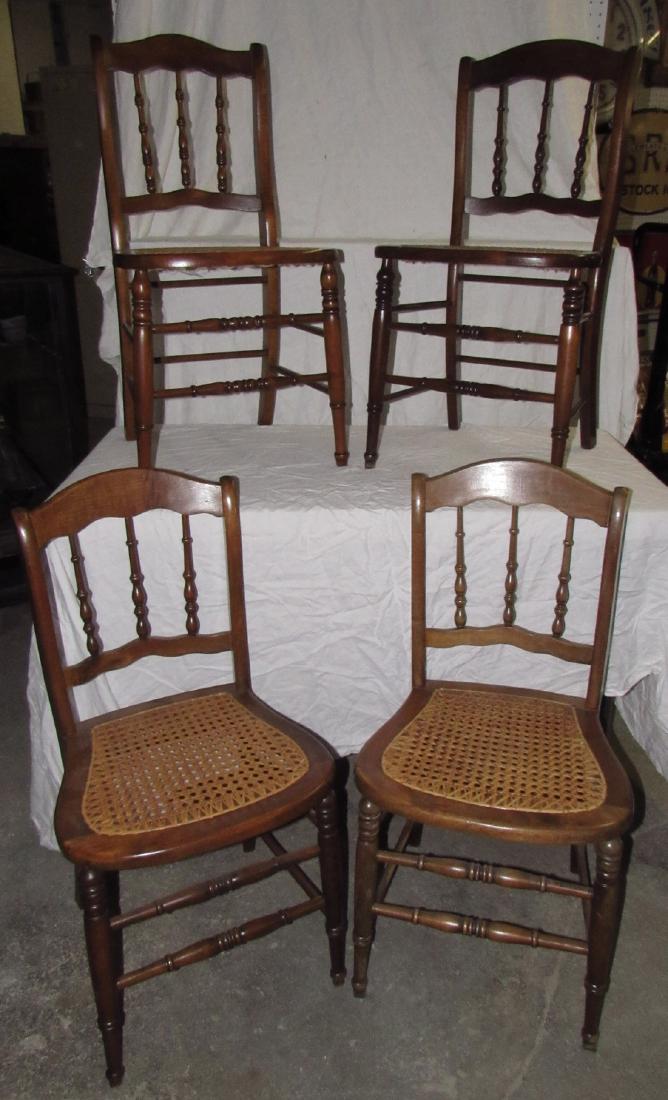 Set of 4 Cane Seat Chairs (1 of 3)
