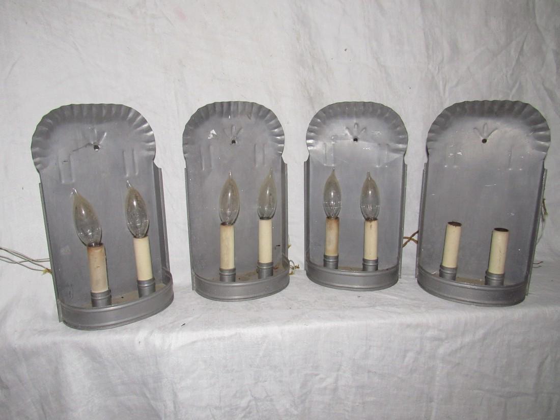 Tin Ware Wall Sconce Lights: Approx. 6 3/4" x 11 1/2" tall