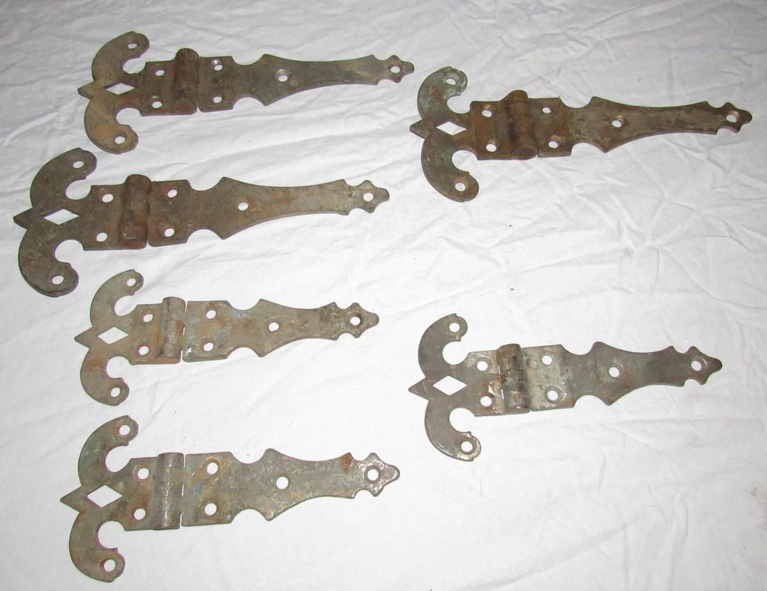 Ice Box Hinges: Large ones are approx. 5" x 11" and small are 4" x 8 1/2"
