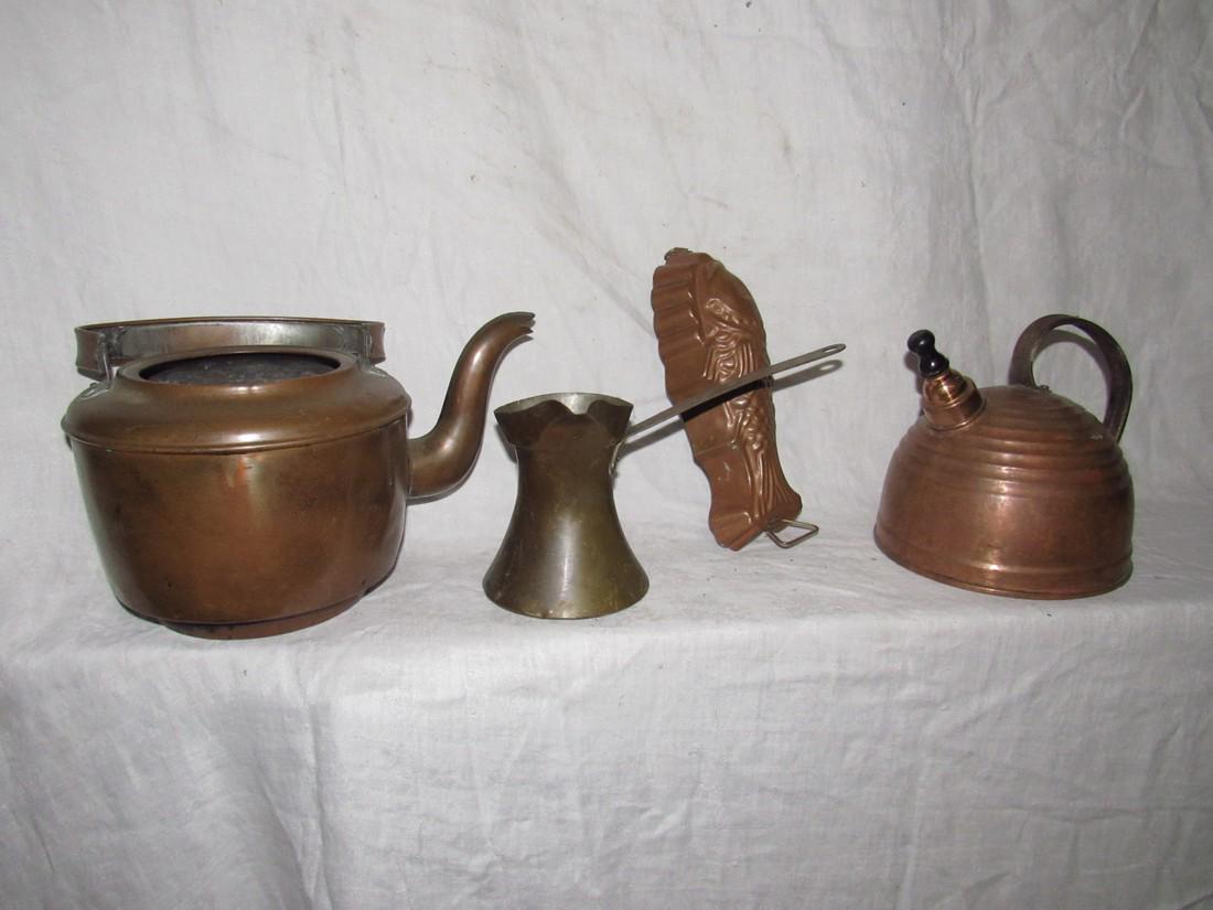 Copper Teapots Fish Mold Brass Measurer (1 of 2)