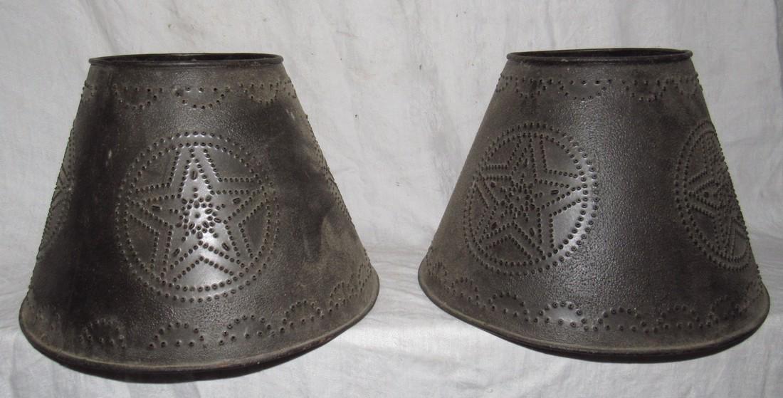 2 Pierced Tin Star Lamp Shades (1 of 3)