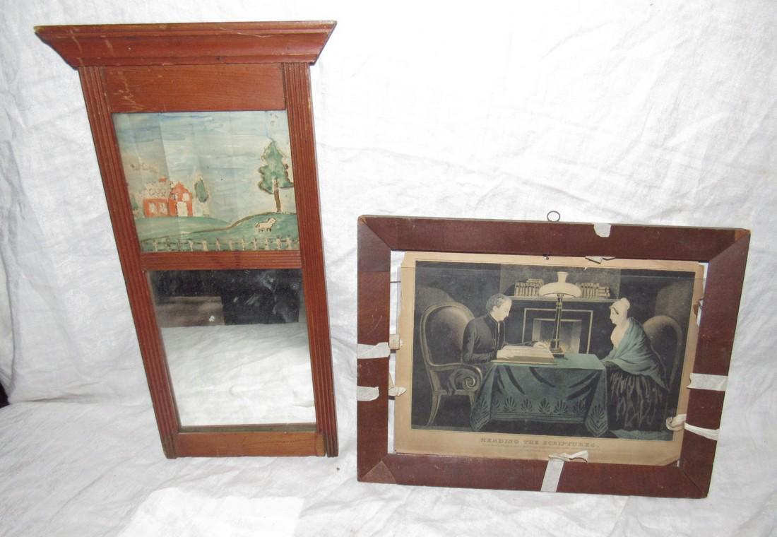 Currier Print Reading the Scriptures & Mirror (1 of 5)