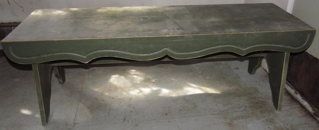 Green Painted Bench (1 of 2)
