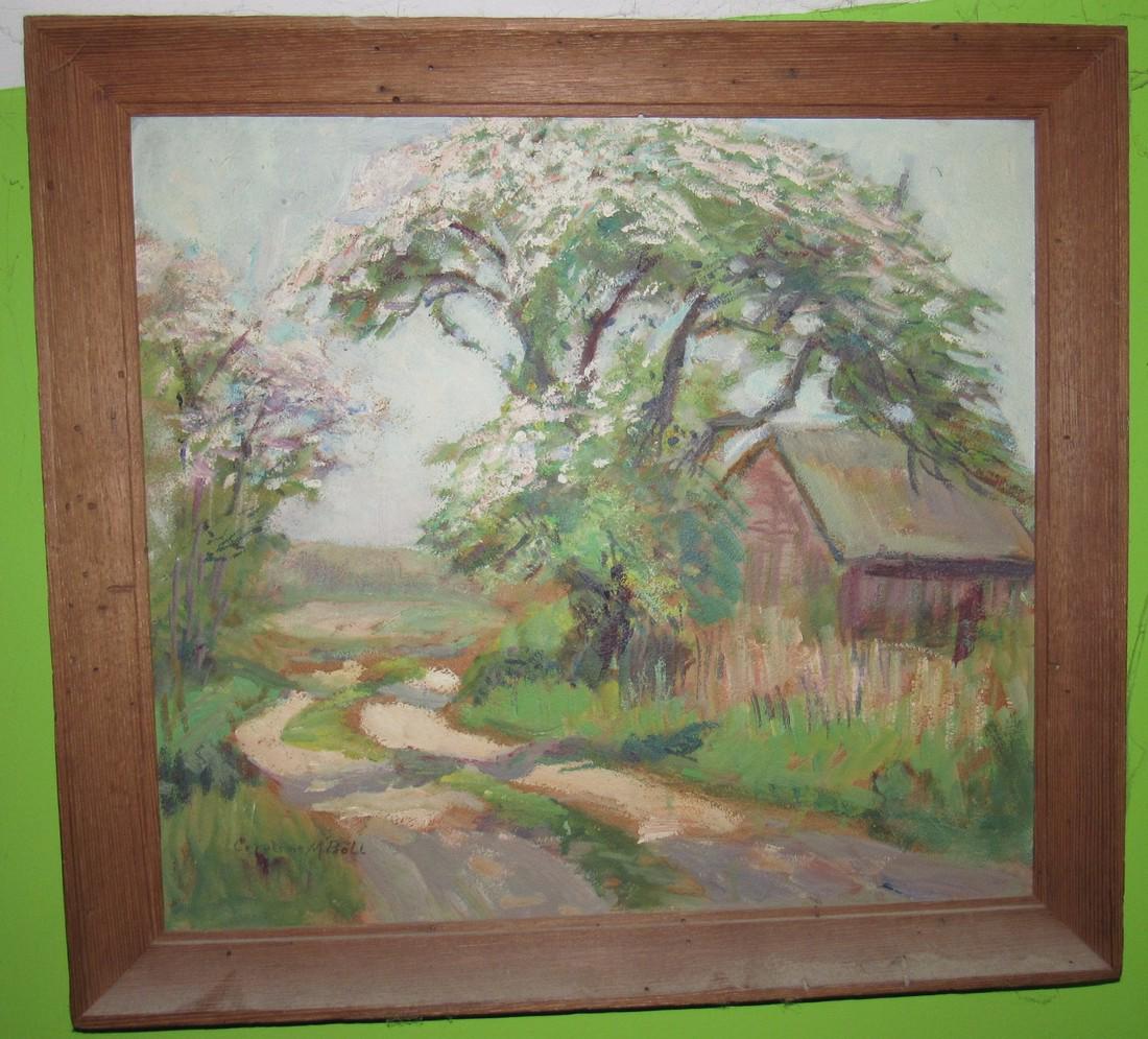 Caroline M. Bell Oil Painting on Board Landscape (1 of 3)