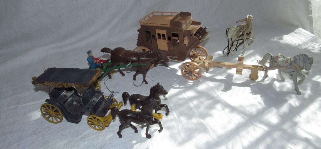 Ideal Toy & Cast Iron Stagecoach Wind Up Horse Sulky: Wind Up does not work