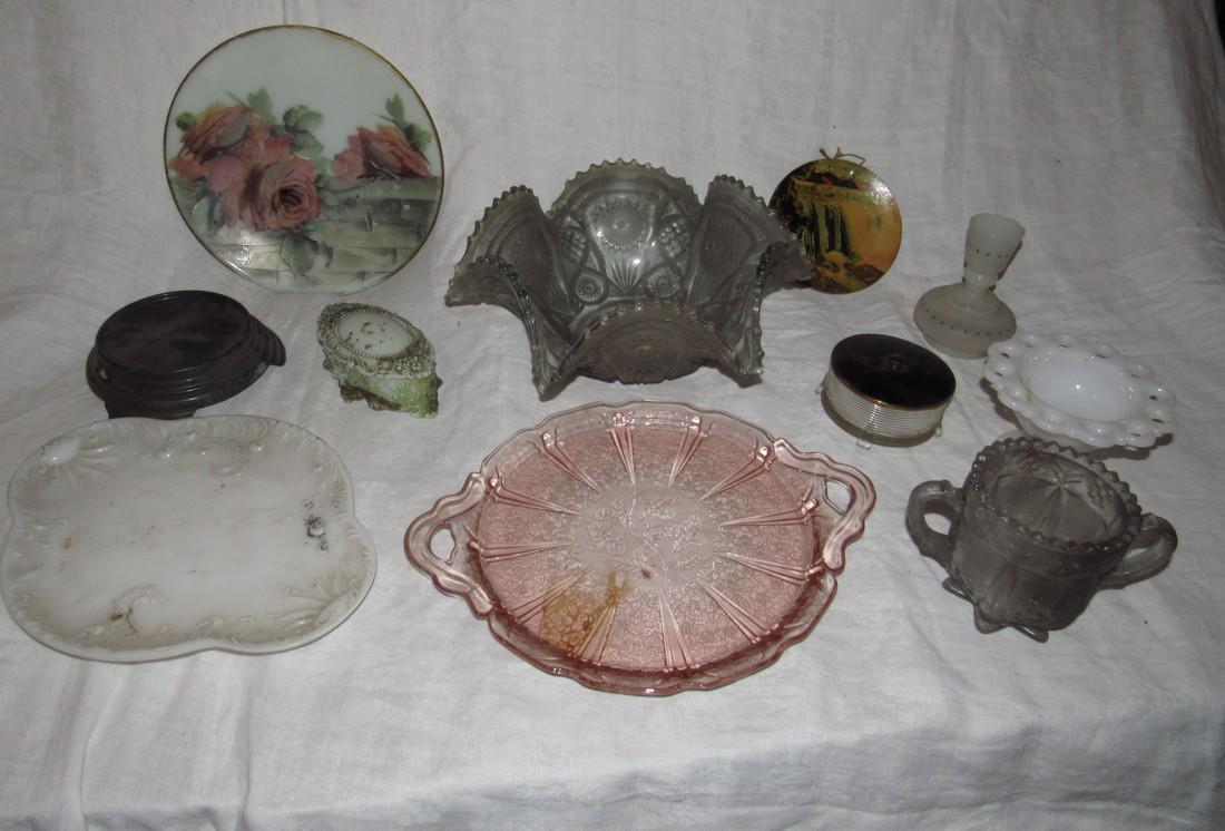 Depression Hand Painted Plate Vanity Jar (1 of 4)